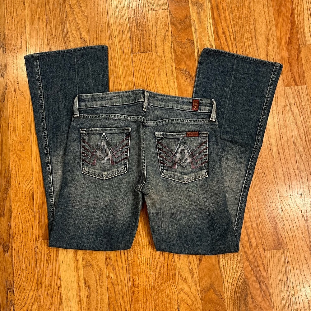 7 for all mankind “A” pocket jeans with crystals